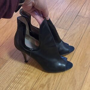 Elegant Black Peep-Toe Heels